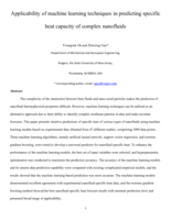 Applicability of machine learning techniques in predicting specific heat capacity of complex nanofluids