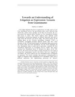 Towards an understanding of litigation as expression: lessons from Guantánamo