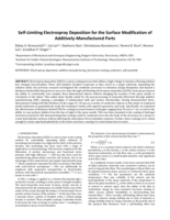 Self-limiting electrospray deposition for the surface modification of additively manufactured parts