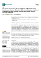 Electronic and nuclear quantum effects on proton transfer reactions of guanine–thymine (G-T) mispairs using combined quantum mechanical/molecular mechanical and machine learning potentials