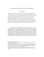 A Thumb on the Scales: How the Court Creates Presumptions to Change the Law