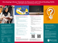 Developing Library Tutorials for Research and Critical Reading Skills
