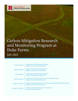 Carbon mitigation research and monitoring program at Duke Farms