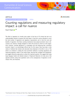 Counting regulations and measuring regulatory impact: a call for nuance