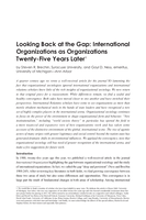 Looking back at the gap: international organizations as organizations twenty-five years later