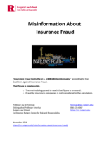 Misinformation about insurance fraud contents
