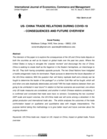 US-China trade relations during COVID-19 -consequences and future overview
