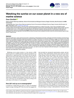 Watching sunrise on our ocean planet in a new era of marine science