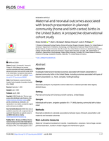 Maternal and neonatal outcomes associated with breech presentation in planned community (home and birth center) births in the United States: A prospective observational cohort study