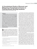 A correlational study of burnout and mitigating psychological factors in undergraduate nursing students