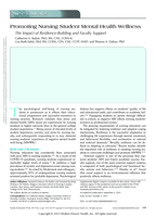 Promoting nursing student mental health wellness