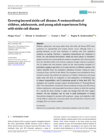 Growing beyond sickle cell disease: A metasynthesis of children, adolescents, and young adult experiences living with sickle cell disease