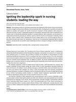 Igniting the leadership spark in nursing students: Leading the way