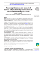 Assessing the economic impact of tariffs: adaptations by multinationals and traders to mitigate tariffs