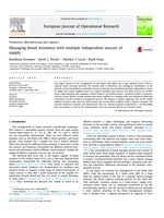 Managing blood inventory with multiple independent sources of supply
