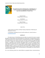 Do Family Firms Prefer Global Intensity to Global Reach? An Analysis of the Role of Geographical and Cultural Distances Upon Internationalization of Family Firms