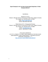 Equal Charging for All: Are there Income-based Disparities in Public Charging Stations?