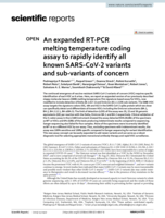 An expanded RT-PCR melting temperature coding assay to rapidly identify all known SARS-CoV-2 variants and sub-variants of concern