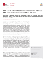 S309-CAR-NK cells bind the Omicron variants in vitro and reduce SARS-CoV-2 viral loads in humanized ACE2-NSG mice