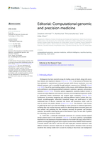 Editorial: Computational genomic and precision medicine