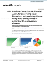 Publisher Correction: Multimodal AI/ML for discovering novel biomarkers and predicting disease using multi-omics profiles of patients with cardiovascular diseases