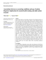 Associations between co-occurring conditions and age of autism diagnosis: Implications for mental health training and adult autism research