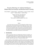 Toward a Metrology for Artificial Intelligence: Hidden-Rule Environments and Reinforcement Learning