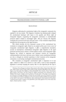 Transgender constitutional law