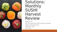 SUSHI Struggles & Solutions: Monthly SUSHI Harvest Review