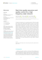 Real-time quality assurance and quality control for a high frequency radar network