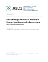 Role of Design for Causal Analysis in Research on Community Engagement: Review and Recommendations
