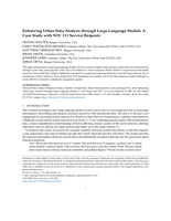 Enhancing Urban Data Analysis through Large Language Models: A Case Study with NYC 311 Service Requests
