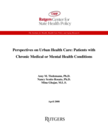 Perspectives on Urban Health Care: Patients with Chronic Medical or Mental Health Conditions