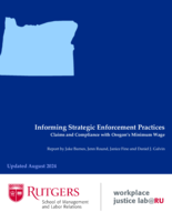 Informing Strategic Enforcement Practices Claims and Compliance with Oregon's Minimum Wage