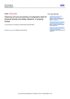 Cleaning and pre-processing of actigraphy data for physical activity and sleep research: a scoping review