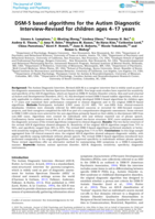 DSM-5 based algorithms for the Autism Diagnostic Interview-Revised for children ages 4-17 years