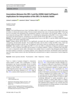 Associations Between the SRS-2 and the ASEBA Adult Self Report: Implications for Interpretation of the SRS-2 in Autistic Adults