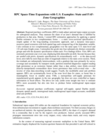 RPC Space-Time Expansions with U.S. Examples: State and FAF- Zone Geographies