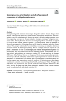 Geoengineering prioritization: a study of a proposed expression of mitigation deterrence